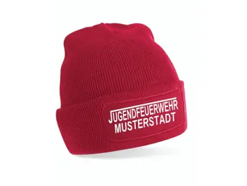 Jugendfeuerwehr Strickmütze rot