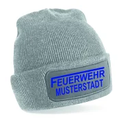 Feuerwehr Strickmütze grau