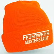 Feuerwehr Strickmütze orange