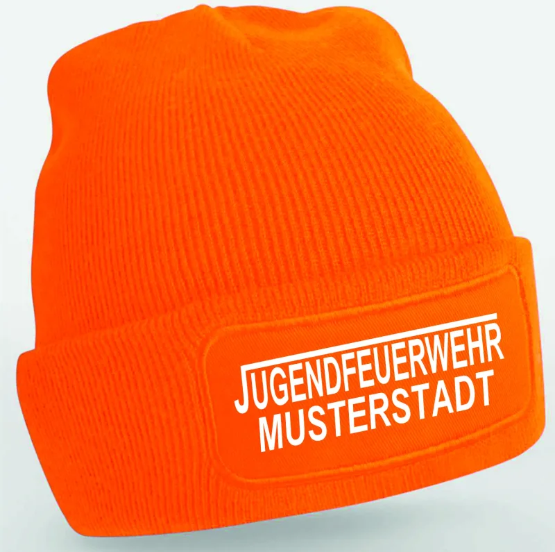 Jugendfeuerwehr Strickmütze orange