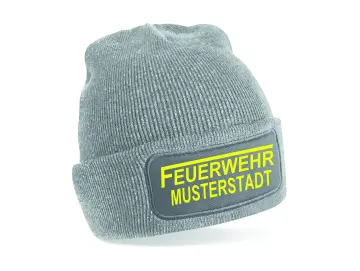 Feuerwehr Strickmütze grau