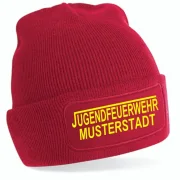 Jugendfeuerwehr Strickmütze rot