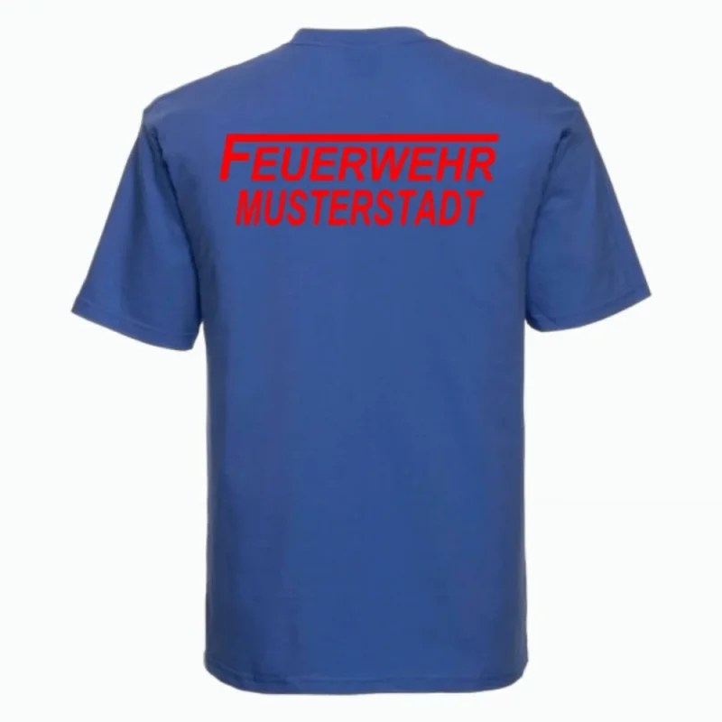 Feuerwehr T-Shirt royal blau