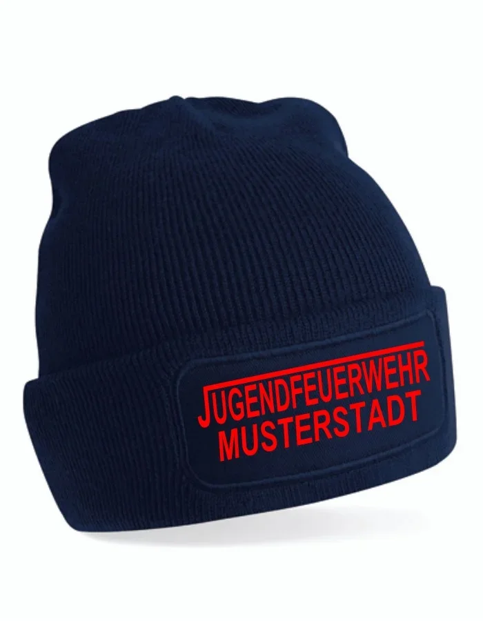 Jugendfeuerwehr Strickmütze navy
